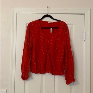 Red blouse